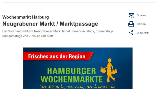 Wochenmarkt Neugraben Hamburg-Harburg Neugraben